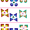 colori scuri e chiari assieme a forme diverse